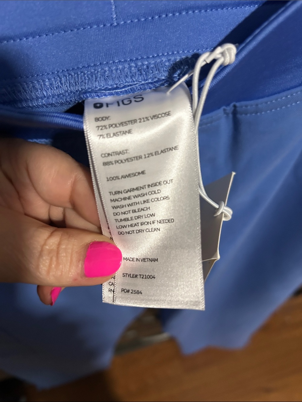 Figs Women’s Ceil Blue Kade Scrubs Pants. Healthcare. Nurse. Vet. NEW WITH TAGS - Picture 8 of 8